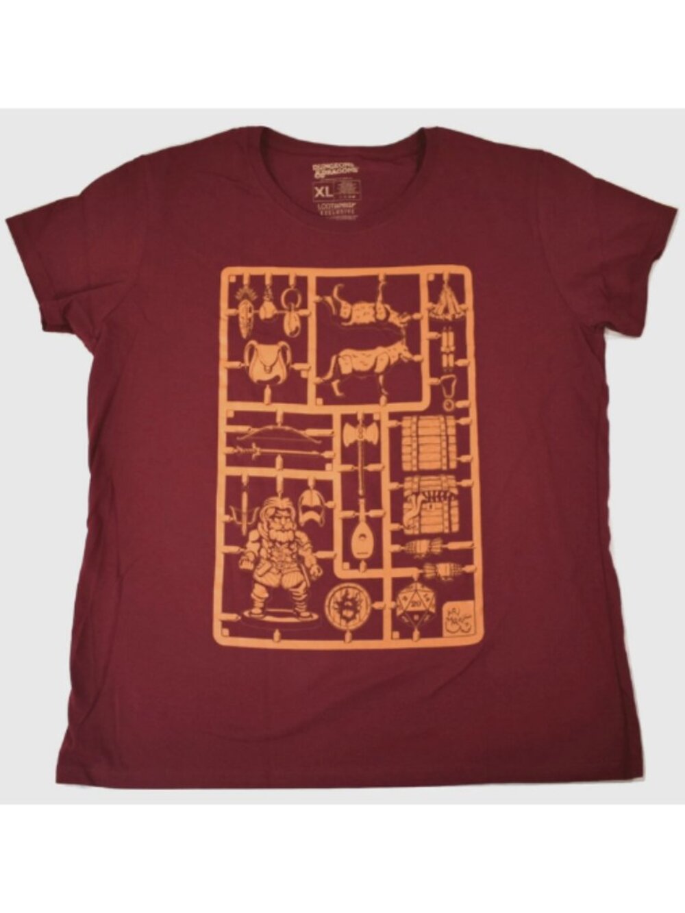 Loot Crate Womens Dungeons & Dragons Sprue Graphic Maroon Shirt New S-3XL